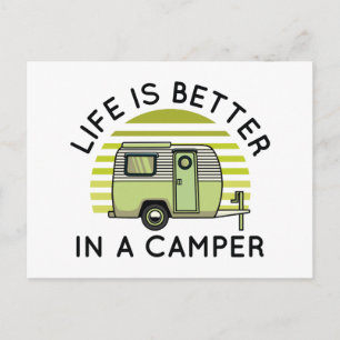 Life Is Better In A Camper Postcard