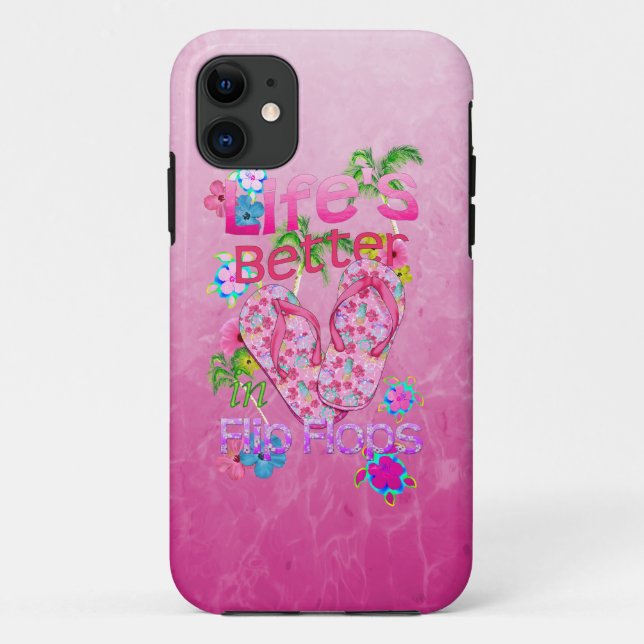 Life Is Better In Flip Flops Case-Mate iPhone Case (Back)