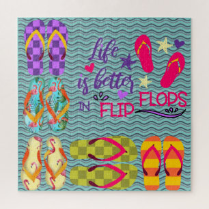 Life is Better in Flip Flops Jigsaw Puzzle