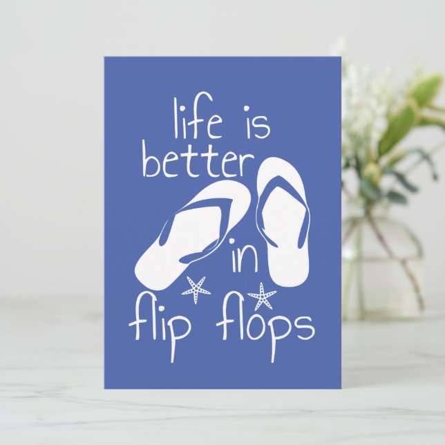 Life Is Better In Flip Flops   Save The Date (Standing Front)