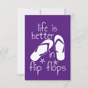 Life Is Better In Flip Flops  Thank You Card