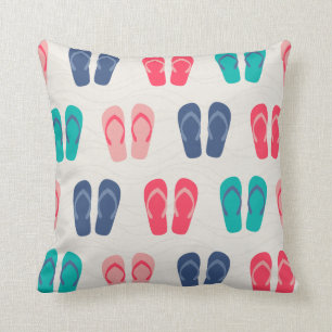Life is better in Flip Flops Throw Pillow