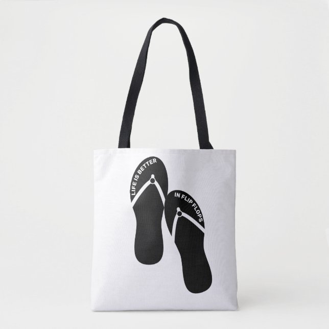 Life is Better in Flip Flops Tote Bag (Front)