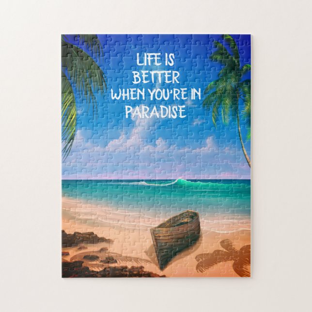 Life Is Better In Paradise Jigsaw Puzzle (Vertical)