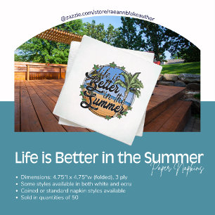 Life is Better in the Summer Paper Napkin