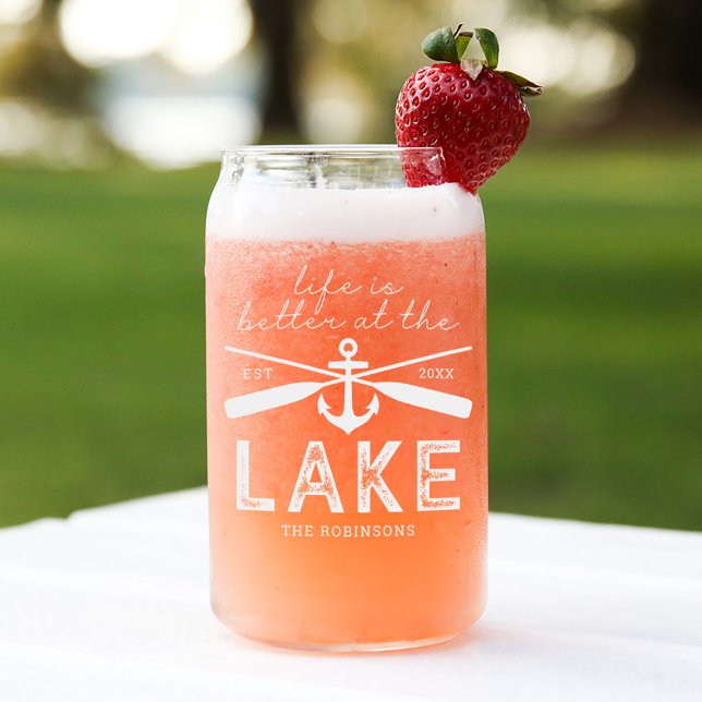 Life is Better Lake House Nom de famille (Créateur téléchargé)