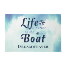 Life Is Better Nautical Blue Boat Welcome