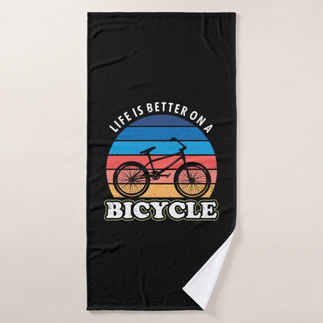 Life Is Better On A Bicycle Bath Towel (Bath Towel)