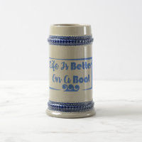 Life Is Better On A Boat border quote