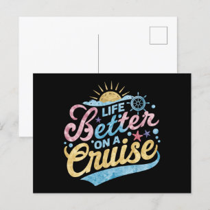 Life Is Better On A Cruise Family Vacation Matchin Postcard