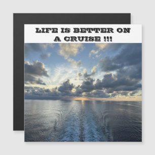 LIFE IS BETTER ON A CRUISE SHIP DOOR MAGNET