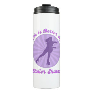 Life is Better on Roller Skates Purple Sunset Thermal Tumbler