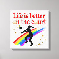 LIFE IS BETTER ON THE COURT VOLLEYBALL DESIGN