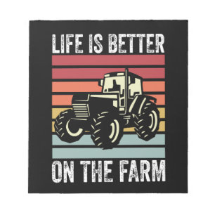 Life Is Better On The Farm - Farming Lovers Notepad