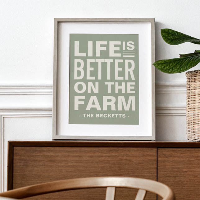 Life is Better on the Farm Personalized Print (Creator Uploaded)