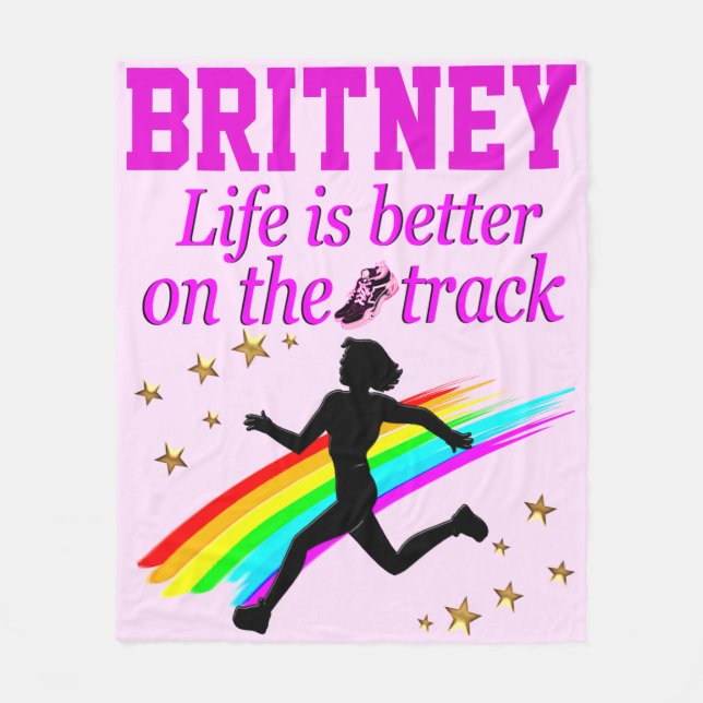 LIFE IS BETTER ON THE TRACK PERSONALIZED BLANKET (Front)
