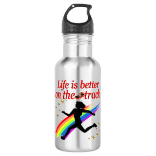 LIFE IS BETTER ON THE TRACK RUNNER DESIGN 532 ML WATER BOTTLE