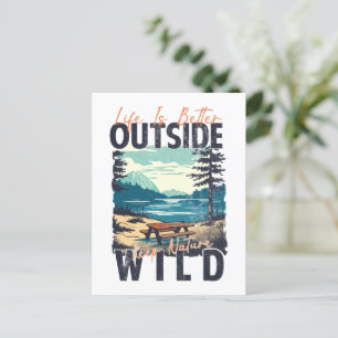 Life Is Better Outside – Nature Adventure Postcard