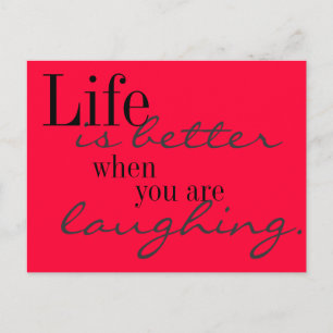 Life is better postcard