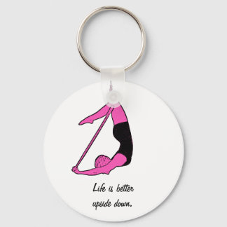 Life is better upside down - lyra keychain