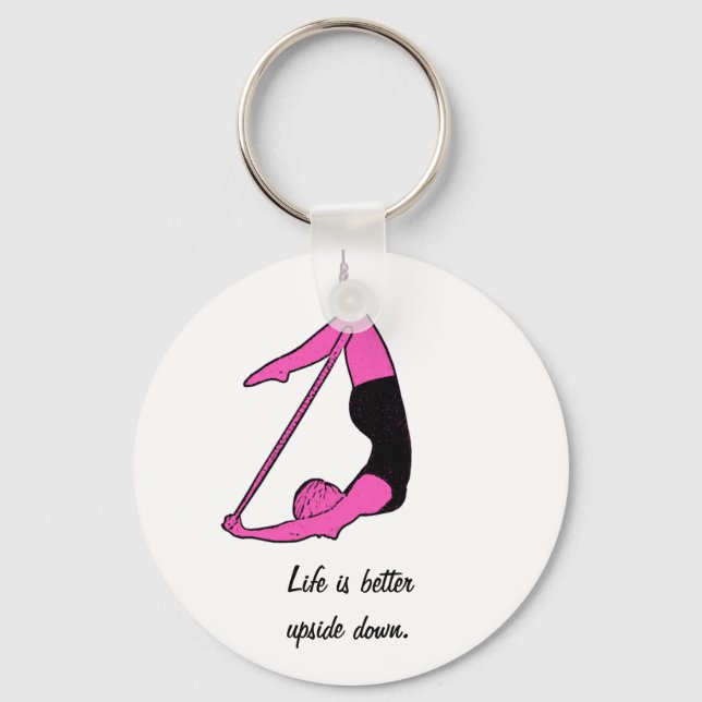 Life is better upside down - lyra keychain (Front)