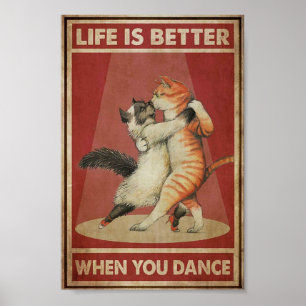 Life is better vintage poster