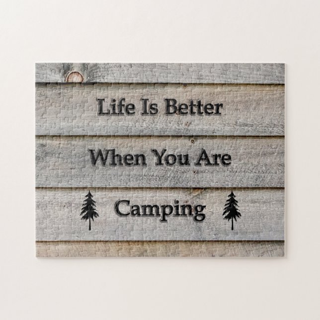Life is better when you are camping jigsaw puzzle (Horizontal)