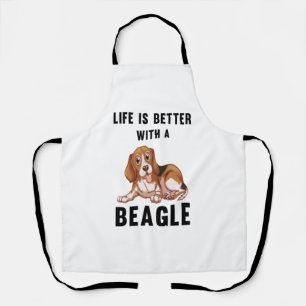 Life is better with a Beagle  Apron
