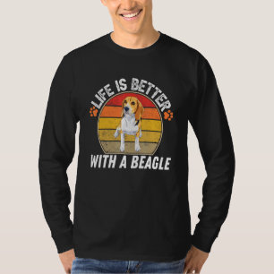 Life Is Better With A Beagle Retro Beagle Owner T-Shirt