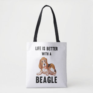 Life is better with a Beagle  Tote Bag