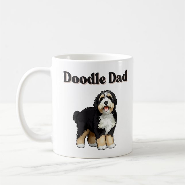 Life is Better with a Bernedoodle Dad Mug (Left)