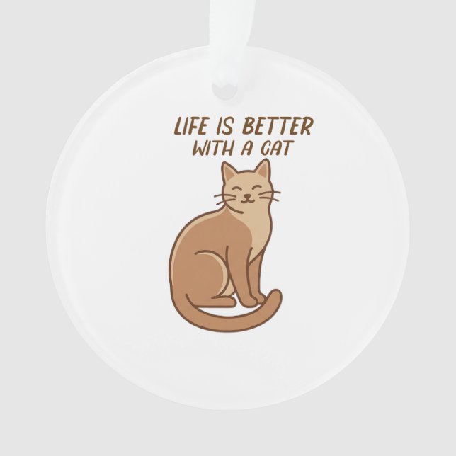 Life Is Better With a Cat – Cute Cat Lover Design (devant)