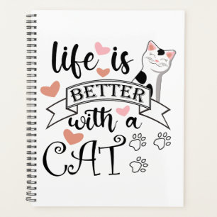 Life is Better With a Cat quote slogan