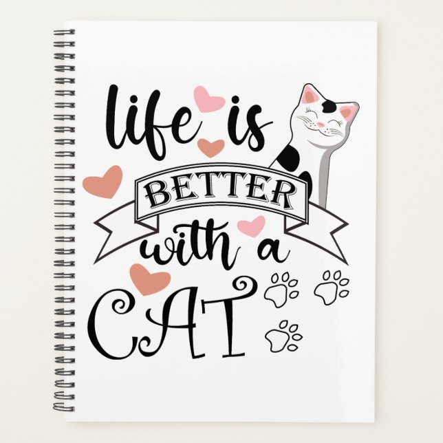Life is Better With a Cat quote slogan (Devant)