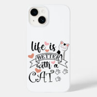 Life is Better With a Cat quote slogan