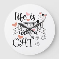 Life is Better With a Cat quote slogan