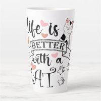 Life is Better With a Cat quote slogan