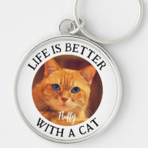 Life is Better with a Cat Quote with Custom Photo