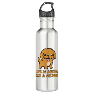 Life Is Better With A Cavapoo - Funny Dog Lover   710 Ml Water Bottle