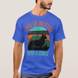 Life Is Better With A Corgi Vintage Distressed 748 T-Shirt