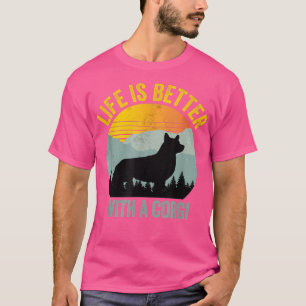 Life Is Better With A Corgi Vintage Distressed Sum T-Shirt