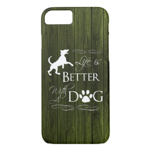 Life is better with a Dog iPhone Case - Green