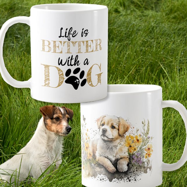 Life Is Better With a Dog Labrador gift Coffee Mug (Creator Uploaded)