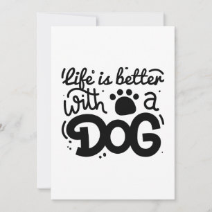 Life Is Better With A Dog Thank You Card