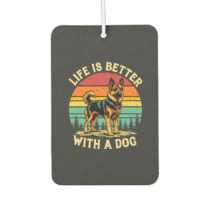 Life Is Better With A Dog - Vintage Sunset Air Freshener