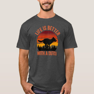 Life Is Better With A Dutch Shepherd Vintage Count T-Shirt