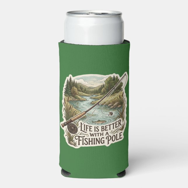 LIFE IS BETTER WITH A FISHING POLE SELTZER CAN COOLER (Seltzer Front)