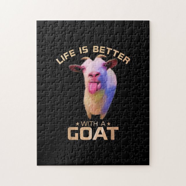 Life Is Better With A Goat Gift Jigsaw Puzzle (Vertical)