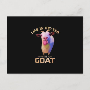Life Is Better With A Goat Gift Postcard