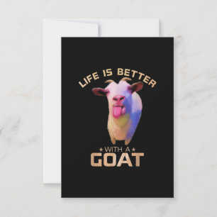 Life Is Better With A Goat Gift RSVP Card